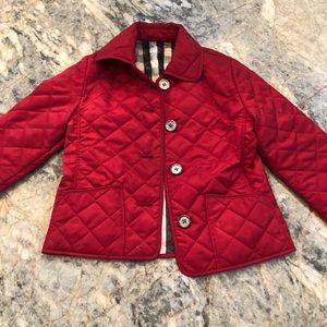 Girls quilted lightweight Burberry jacket